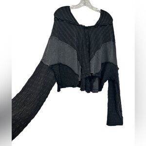 Cropped Free People lightweight hoodie pullover top